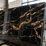 black and gold (michaelangelo) marble